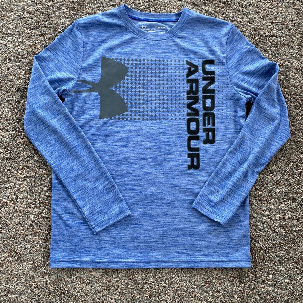 Under Armour Long Sleeve Blue Athletic Shirt